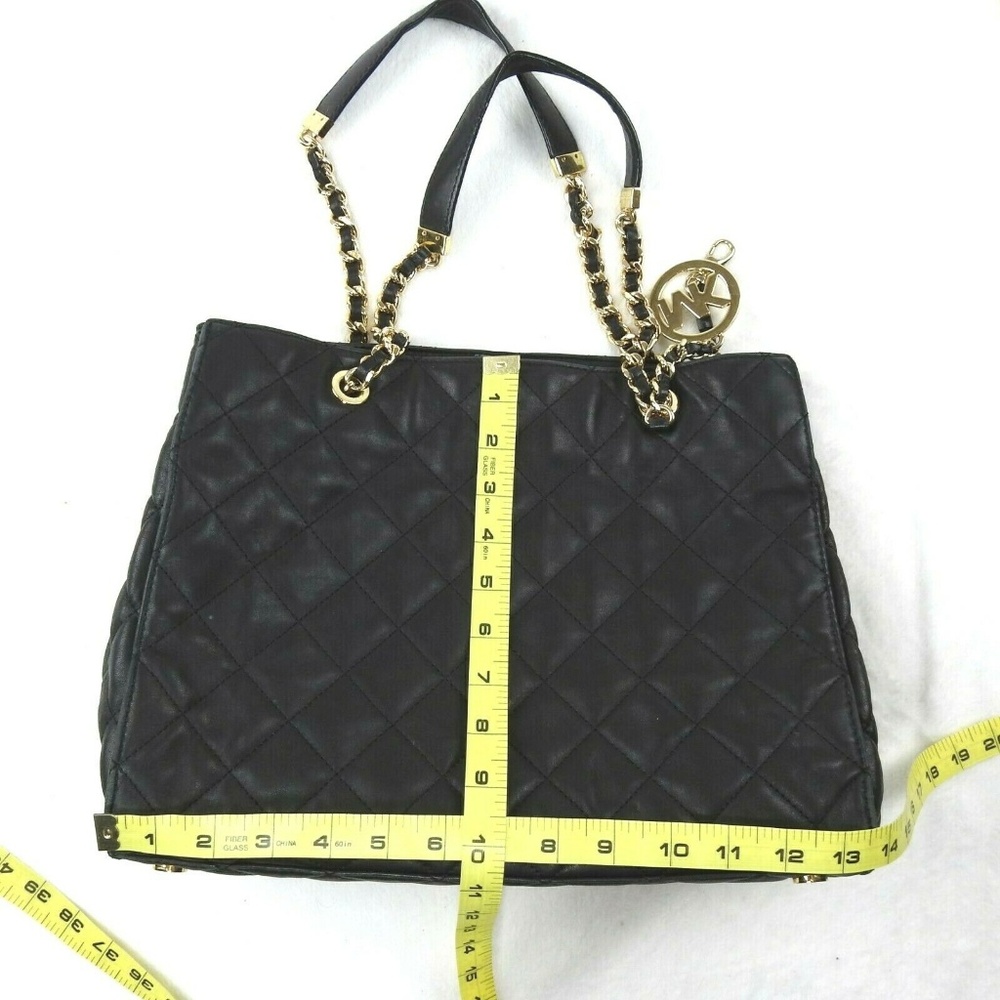 MICHAEL KORS Quilted Savannah Gold Chain Satchel - Picture 7 of 8